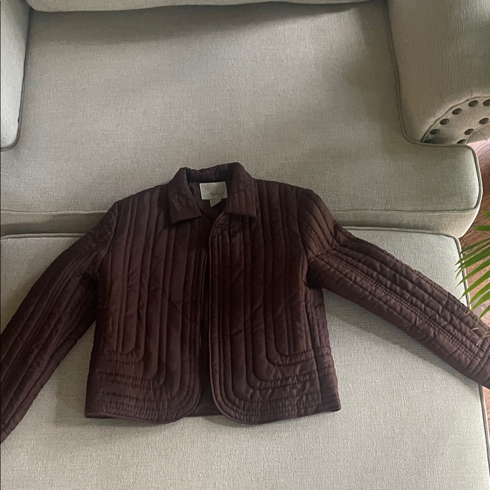 Vintage Spiegel Dark Brown Quilted Puffer Jacket